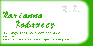 marianna kokavecz business card